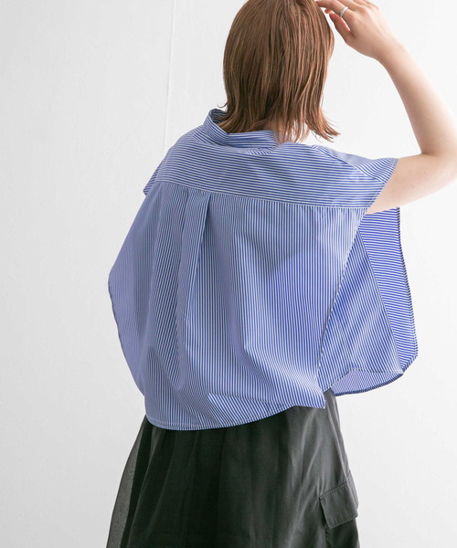 KBF（ケイビーエフ）の「WIDEボックスシルエットシャツ（シャツ/ブラウス・レディース・イエロー/ブルー/ライトブルー・ONE）」の18枚目の写真