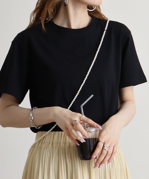 hunch(ハンチ)の「hunch USAコットンベーシックT(Tシャツ/カットソー・レディース・グリーン/オフホワイト/レッド/ベージュ/ブラック・FREE)」の13枚目の写真