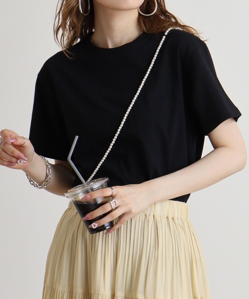 hunch(ハンチ)の「hunch USAコットンベーシックT(Tシャツ/カットソー・レディース・グリーン/オフホワイト/レッド/ベージュ/ブラック・FREE)」の12枚目の写真