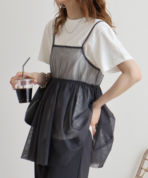 hunch(ハンチ)の「hunch USAコットンベーシックT(Tシャツ/カットソー・レディース・グリーン/オフホワイト/レッド/ベージュ/ブラック・FREE)」の9枚目の写真