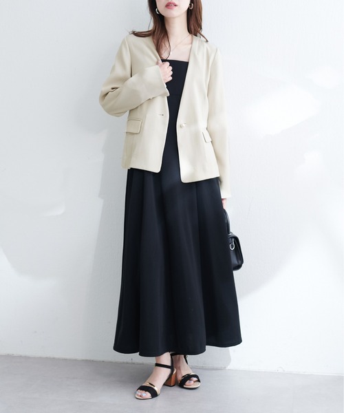 natural couture（ナチュラルクチュール）の「【WEB限定】リバーシブル釦ウォッシャブルジャケット（テーラードジャケット・レディース・ネイビー/グレー/ブラック/ライトベージュ・FREE）」の22枚目の写真