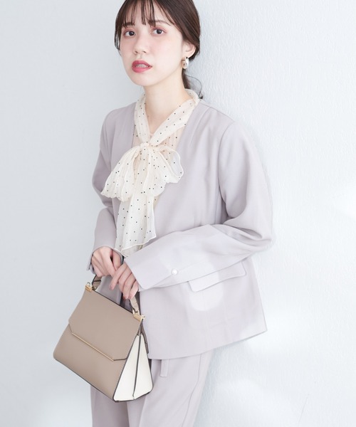 natural couture（ナチュラルクチュール）の「【WEB限定】リバーシブル釦ウォッシャブルジャケット（テーラードジャケット・レディース・ネイビー/グレー/ブラック/ライトベージュ・FREE）」の13枚目の写真