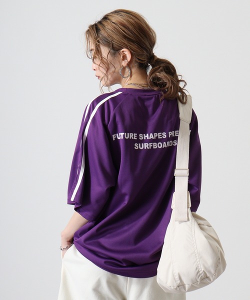 FUNALIVE（ファンアライブ）の「NEVドライメッシュBIGTシャツ（Tシャツ/カットソー・メンズ・オレンジ/イエロー/パープル/ネイビー/チャコール/ブラック・M/L/XL）」の4枚目の写真