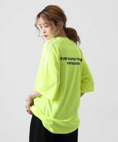 FUNALIVE（ファンアライブ）の「NEVドライメッシュBIGTシャツ（Tシャツ/カットソー・メンズ・オレンジ/イエロー/パープル/ネイビー/チャコール/ブラック・M/L/XL）」の5枚目の写真