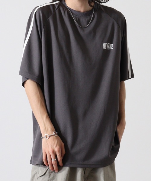 FUNALIVE（ファンアライブ）の「NEVドライメッシュBIGTシャツ（Tシャツ/カットソー・メンズ・オレンジ/イエロー/パープル/ネイビー/チャコール/ブラック・M/L/XL）」の8枚目の写真