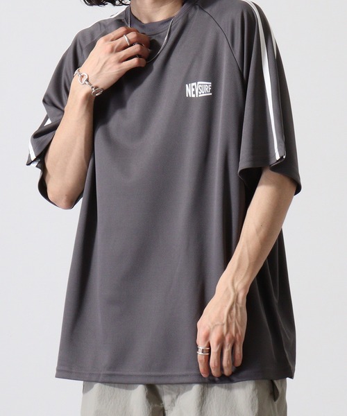 FUNALIVE（ファンアライブ）の「NEVドライメッシュBIGTシャツ（Tシャツ/カットソー・メンズ・オレンジ/イエロー/パープル/ネイビー/チャコール/ブラック・M/L/XL）」の9枚目の写真