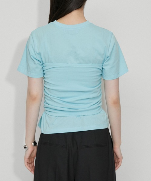 ADAM ET ROPE'（アダムエロペ）の「【サステナブル】2wayベアトップTee（Tシャツ/カットソー・レディース・ブラック/サックスブルー/ホワイト・FREE）」の16枚目の写真