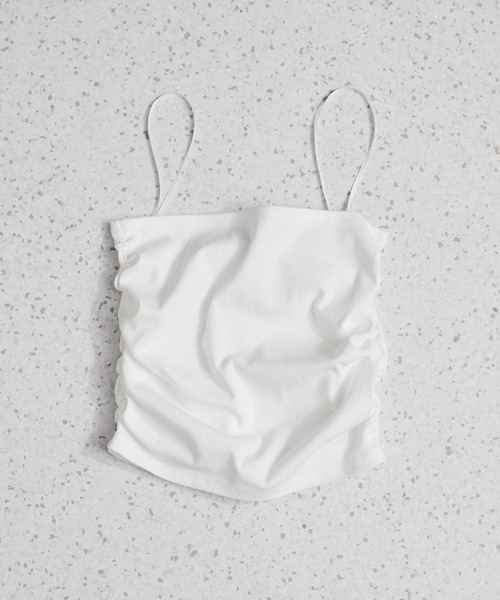 ADAM ET ROPE'（アダムエロペ）の「【サステナブル】2wayベアトップTee（Tシャツ/カットソー・レディース・ブラック/サックスブルー/ホワイト・FREE）」の6枚目の写真