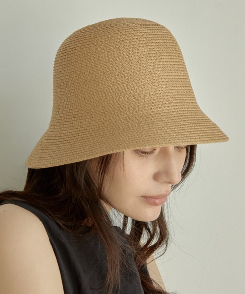 ACYM（アシーム）の「Paper bucket ハット（ハット・レディース・ブラック/アイボリー/ベージュ・FREE）」の3枚目の写真