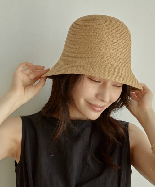 ACYM（アシーム）の「Paper bucket ハット（ハット・レディース・ブラック/アイボリー/ベージュ・FREE）」の22枚目の写真