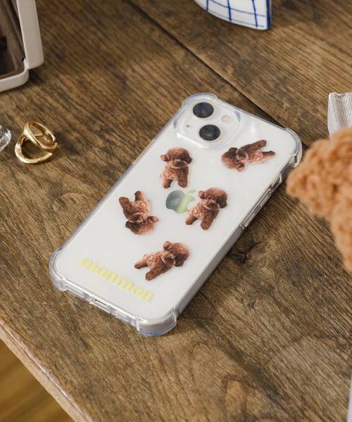 BIRTHDAY BAR（バースデイバー）の「monmon iPhoneケース WEB限定品（スマホケース/カバー・レディース・ホワイト/ブラウン・iPhone 7/8/SE(第2/第3世代)/iPhone 12 mini/iPhone 12 Pro/iPhone 13 mini/iPhone 13 Pro/iPhone 14）」の2枚目の写真