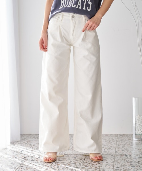 Levi's(リーバイス)の「Levi's/リーバイス BAGGY DAD WIDE LEG(デニムパンツ・レディース・ホワイト/ライトインディゴブルー・24inch/25inch/26inch/23inch/27inch)」の5枚目の写真