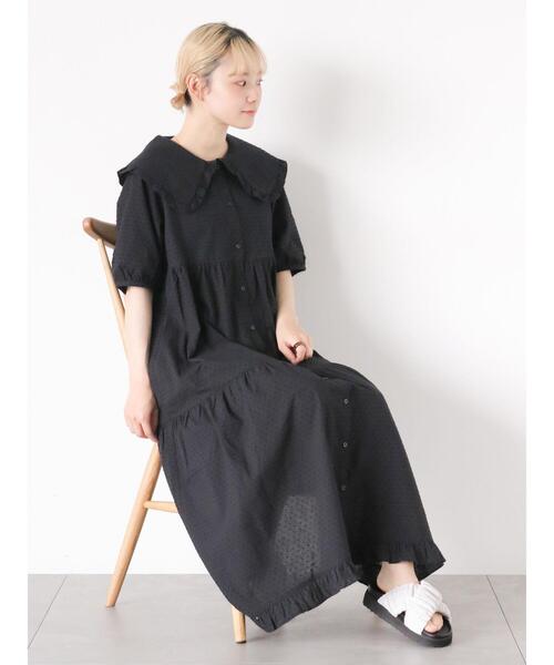 ehka sopo（エヘカソポ）の「カットドビービッグ襟ワンピース