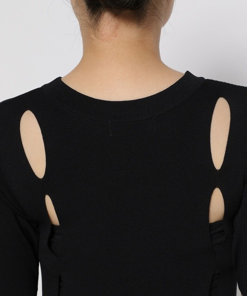 HARE（ハレ）の「【EDGY MODE】スラッシュニット（ニット/セーター・レディース・ブラック・FREE）」の22枚目の写真