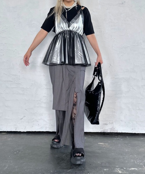 HARE（ハレ）の「【EDGY MODE】スラッシュニット（ニット/セーター・レディース・ブラック・FREE）」の14枚目の写真