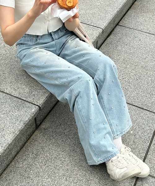 マチャット デニムパンツ タック入りデニムパラシュートパンツ | ファッション通販サイト NUGU