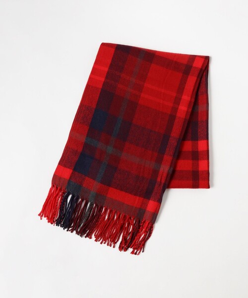 B:MING by BEAMS（ビーミングバイビームス）の「ウール混 チェックストール（ストール/ショール・レディース・グレー/ブルー/ブラウン系その他/レッド・ONE SIZE）」の12枚目の写真