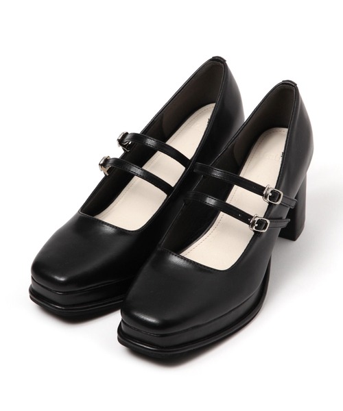 Heather（ヘザー）の「Wベルトストームパンプス　133256（パンプス・レディース・ブラック/アイボリー・L/M）」の6枚目の写真