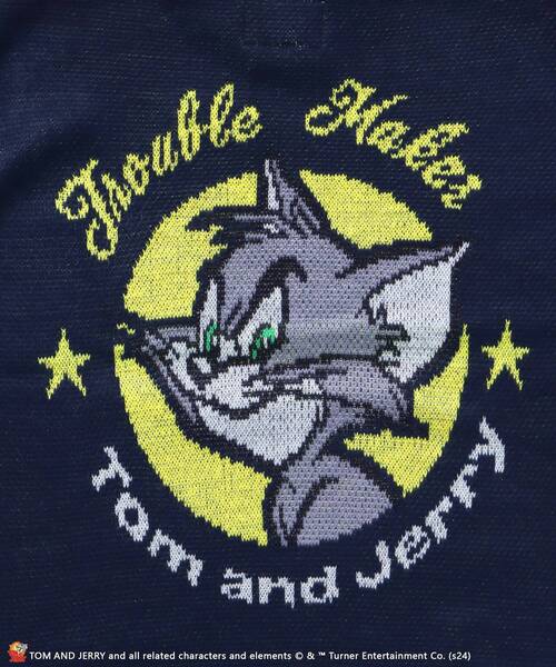【セール】【SEQUENZ（シークエンズ）】TJ CIRCLE C/N KNIT / 刺繍 ロゴ ニット クルーネック トム & ジェリー（ニット/セーター）｜TOM&JERRY（トムアンドジェリー）
