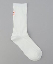 ロゴ刺繍ワイドリブソックス