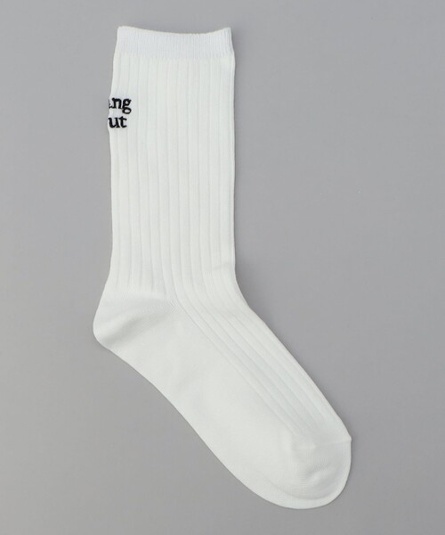 coen（コーエン）の「ロゴ刺繍ワイドリブソックス（ソックス/靴下・レディース・コバルトブルー/ピンク/その他1/オフホワイト/レッド・FREE）」の2枚目の写真