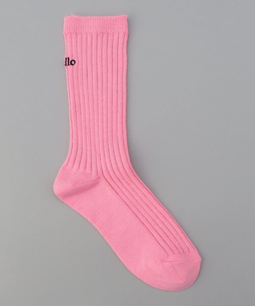 coen（コーエン）の「ロゴ刺繍ワイドリブソックス（ソックス/靴下・レディース・コバルトブルー/ピンク/その他1/オフホワイト/レッド・FREE）」の4枚目の写真