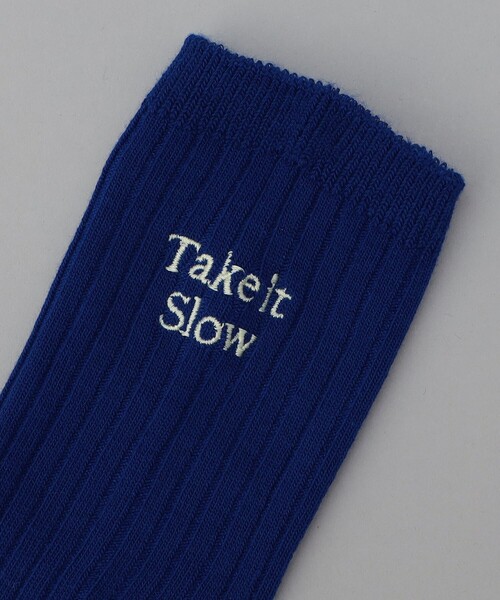 coen（コーエン）の「ロゴ刺繍ワイドリブソックス（ソックス/靴下・レディース・コバルトブルー/ピンク/その他1/オフホワイト/レッド・FREE）」の6枚目の写真