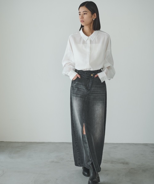 AIC.（エーアイシー）の「ウエストデザインブラックデニムスカート（デニムスカート・レディース・ブラック・MEDIUM/SMALL）」の14枚目の写真