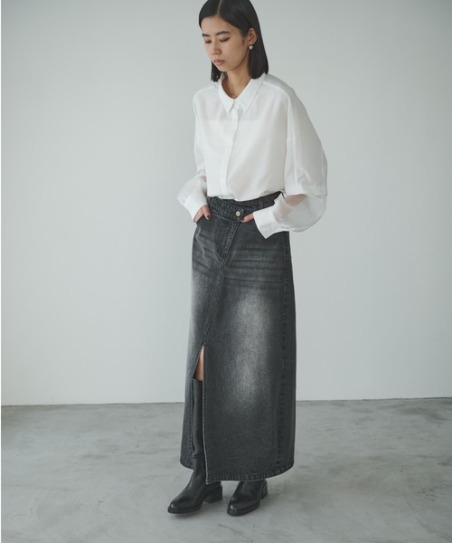 AIC.（エーアイシー）の「ウエストデザインブラックデニムスカート（デニムスカート・レディース・ブラック・MEDIUM/SMALL）」の15枚目の写真