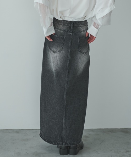 AIC.（エーアイシー）の「ウエストデザインブラックデニムスカート（デニムスカート・レディース・ブラック・MEDIUM/SMALL）」の4枚目の写真