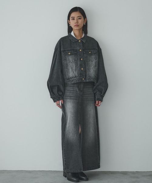 AIC.（エーアイシー）の「ウエストデザインブラックデニムスカート（デニムスカート・レディース・ブラック・MEDIUM/SMALL）」の5枚目の写真