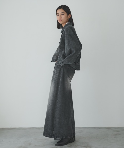 AIC.（エーアイシー）の「ウエストデザインブラックデニムスカート（デニムスカート・レディース・ブラック・MEDIUM/SMALL）」の7枚目の写真