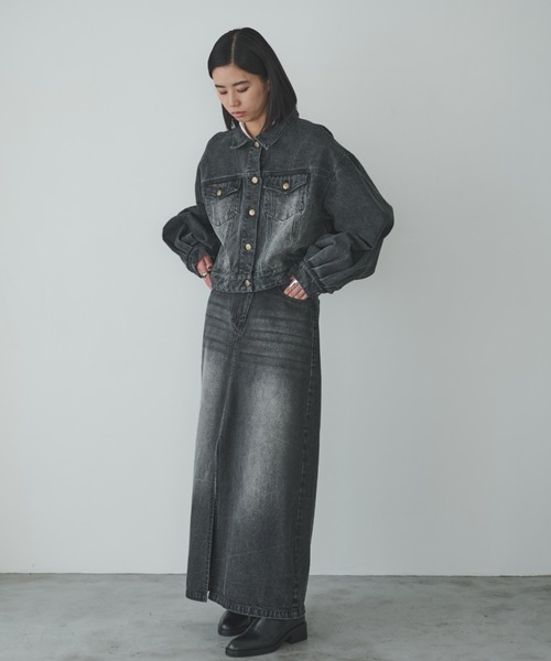 AIC.（エーアイシー）の「ウエストデザインブラックデニムスカート（デニムスカート・レディース・ブラック・MEDIUM/SMALL）」の8枚目の写真