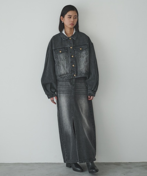 AIC.（エーアイシー）の「ウエストデザインブラックデニムスカート（デニムスカート・レディース・ブラック・MEDIUM/SMALL）」の6枚目の写真