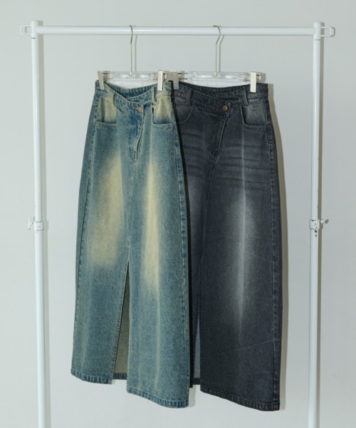 AIC.（エーアイシー）の「ウエストデザインブラックデニムスカート（デニムスカート・レディース・ブラック・MEDIUM/SMALL）」の2枚目の写真