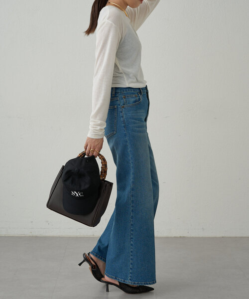 LOUNGEDRESS（ラウンジドレス）の「シアーフライスロンT（Tシャツ/カットソー・レディース・オフホワイト/ブラック/イエロー・FREE）」の22枚目の写真