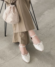 forksy.（フォルクシー）の「【forksy.】【オケージョン対応】ポインテッドトゥリボンパンプス（パンプス）」