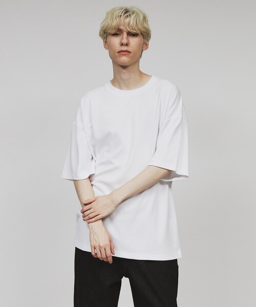 tk.TAKEO KIKUCHI(ティーケータケオキクチ)の「バンダナ キリカエTシャツ(Tシャツ/カットソー・メンズ・ブルー系その他/ブラック/ホワイト・02/03/04)」の4枚目の写真