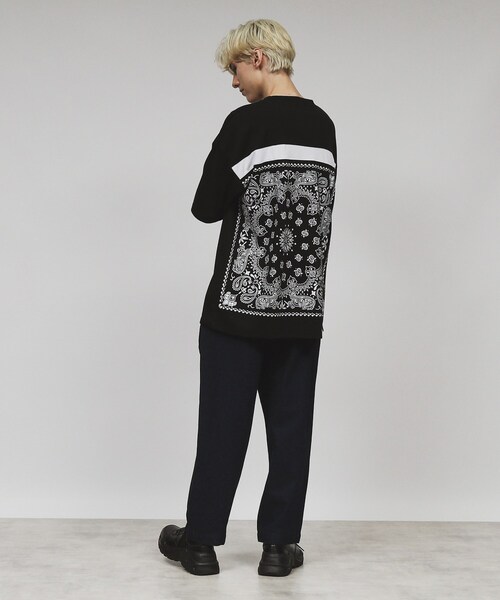 tk.TAKEO KIKUCHI(ティーケータケオキクチ)の「バンダナ キリカエTシャツ(Tシャツ/カットソー・メンズ・ブルー系その他/ブラック/ホワイト・02/03/04)」の10枚目の写真