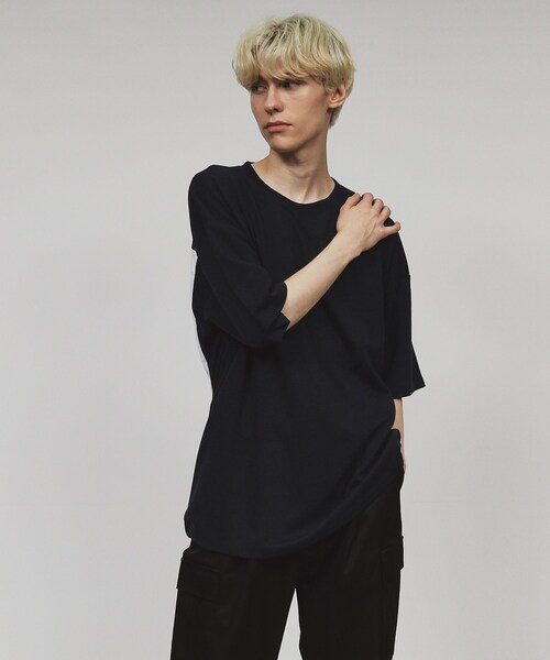 tk.TAKEO KIKUCHI(ティーケータケオキクチ)の「バンダナ キリカエTシャツ(Tシャツ/カットソー・メンズ・ブルー系その他/ブラック/ホワイト・02/03/04)」の12枚目の写真