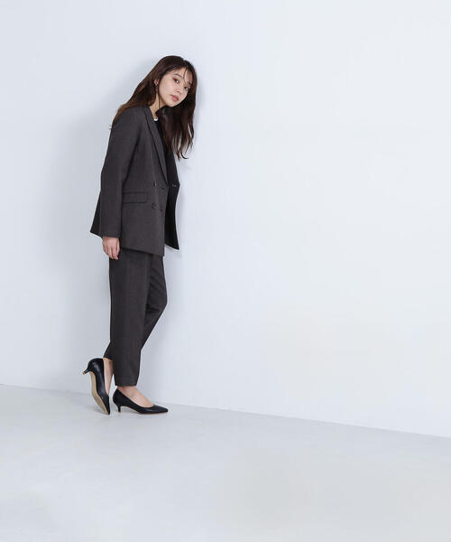 NATURAL BEAUTY BASIC(ナチュラルビューティーベーシック)の「◇シャークスキン SETUP テーパードパンツ(スラックス・レディース・ダークブラウン/チャコールグレー・X-SMALL/LARGE/MEDIUM/SMALL)」の17枚目の写真