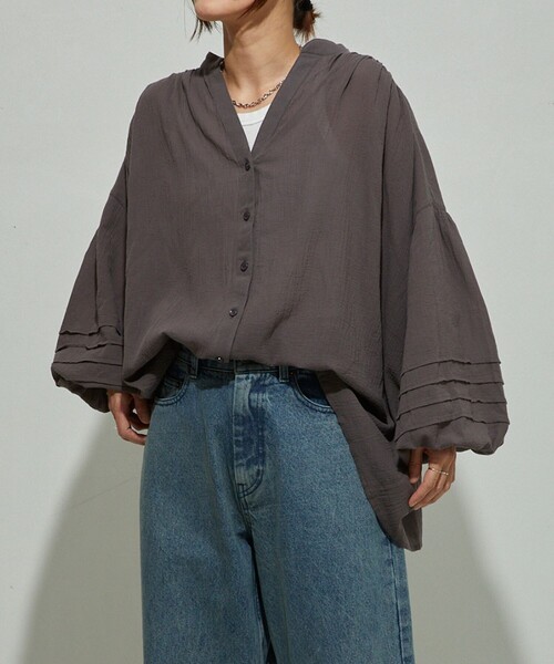 FREAK&#39;S STORE - 専用　ギャザーブラウス　freada フリークス　ストア　新品タグ付き FREAK'S STORE - Web限定ギャザーブラウスの通販 by にこすけ's
