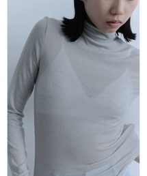 【Abor】Wool-blend High-necked Pullover/ウール混ハイネックシアープルオーバー