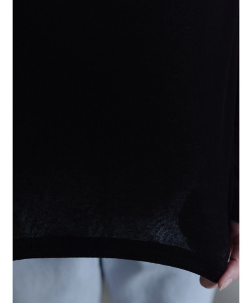 Abor(アボア)の「【Abor】Wool-blend High-necked Pullover/ウール混ハイネックシアープルオーバー(Tシャツ/カットソー・レディース・グレー/ブラック/アイボリー・FREE)」の22枚目の写真