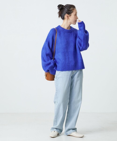セール】限定展開 カラー シャギー ニット ショート プル