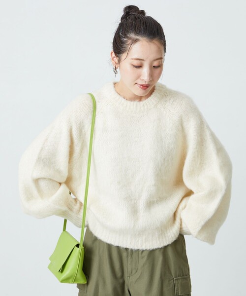 セール】限定展開 カラー シャギー ニット ショート プル