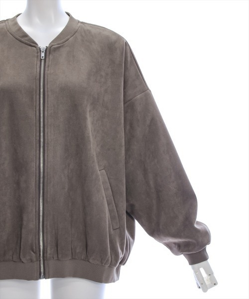 clear（クリア）の「ピーチブルゾン [カジュアルコーデに ゆったりシルエット]≪再入荷≫（ブルゾン・レディース・チャコールグレー/モカ・F）」の14枚目の写真