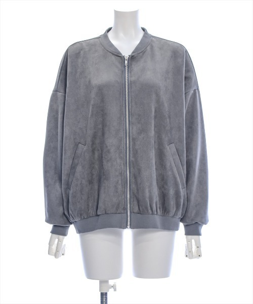 clear（クリア）の「ピーチブルゾン [カジュアルコーデに ゆったりシルエット]≪再入荷≫（ブルゾン・レディース・チャコールグレー/モカ・F）」の9枚目の写真