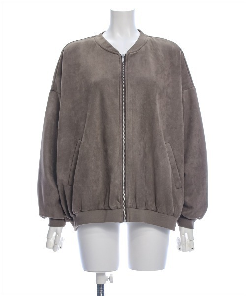 clear（クリア）の「ピーチブルゾン [カジュアルコーデに ゆったりシルエット]≪再入荷≫（ブルゾン・レディース・チャコールグレー/モカ・F）」の17枚目の写真