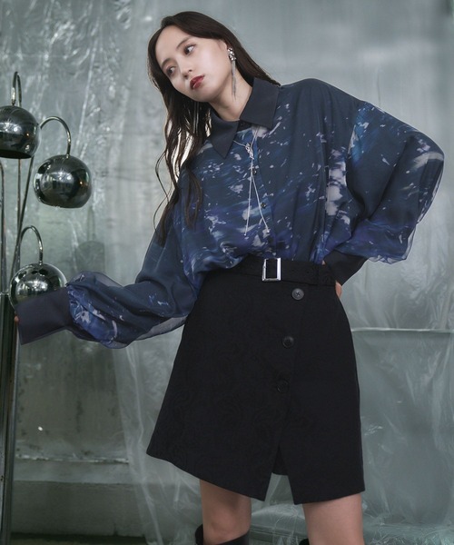 HARE(ハレ)の「ARTplanetシャツ(HARE)(シャツ/ブラウス・レディース・ブルー/ブラック・FREE)」の9枚目の写真